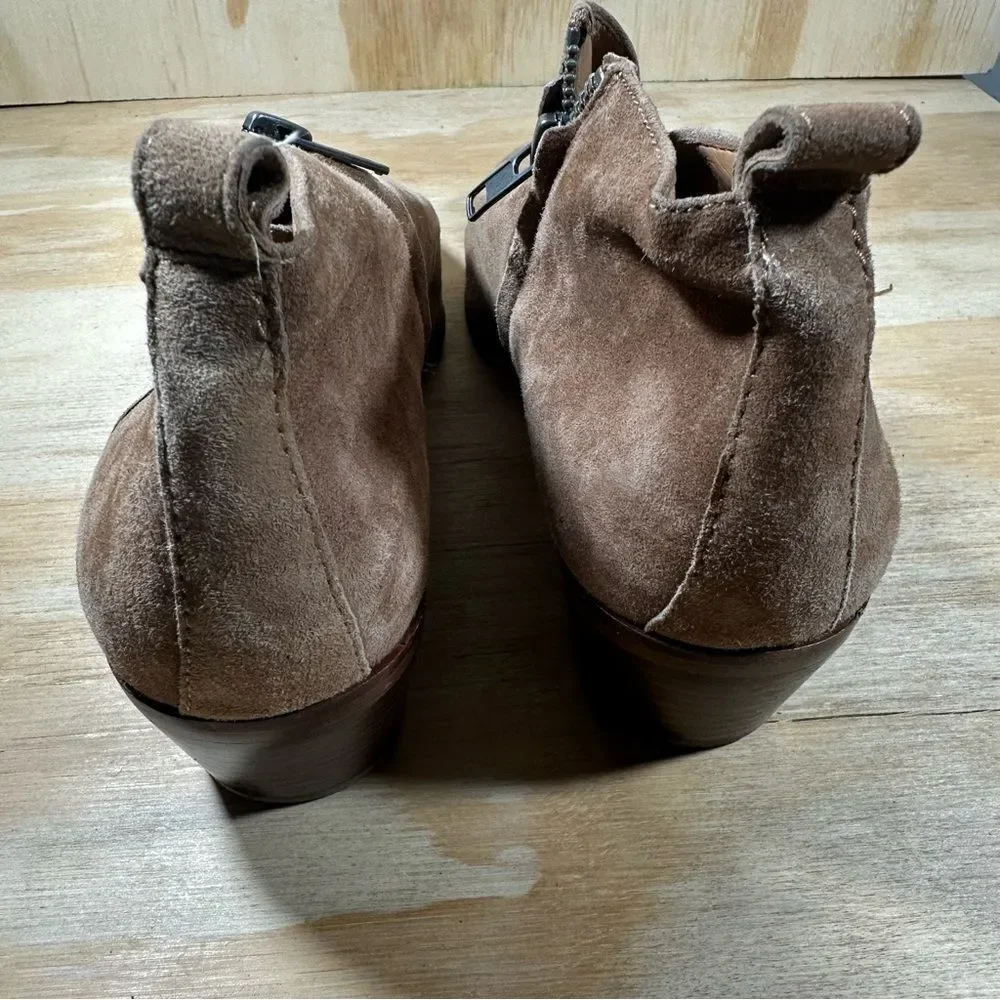 J Crew Tan Suede Ankle Boots Women’s Size 10